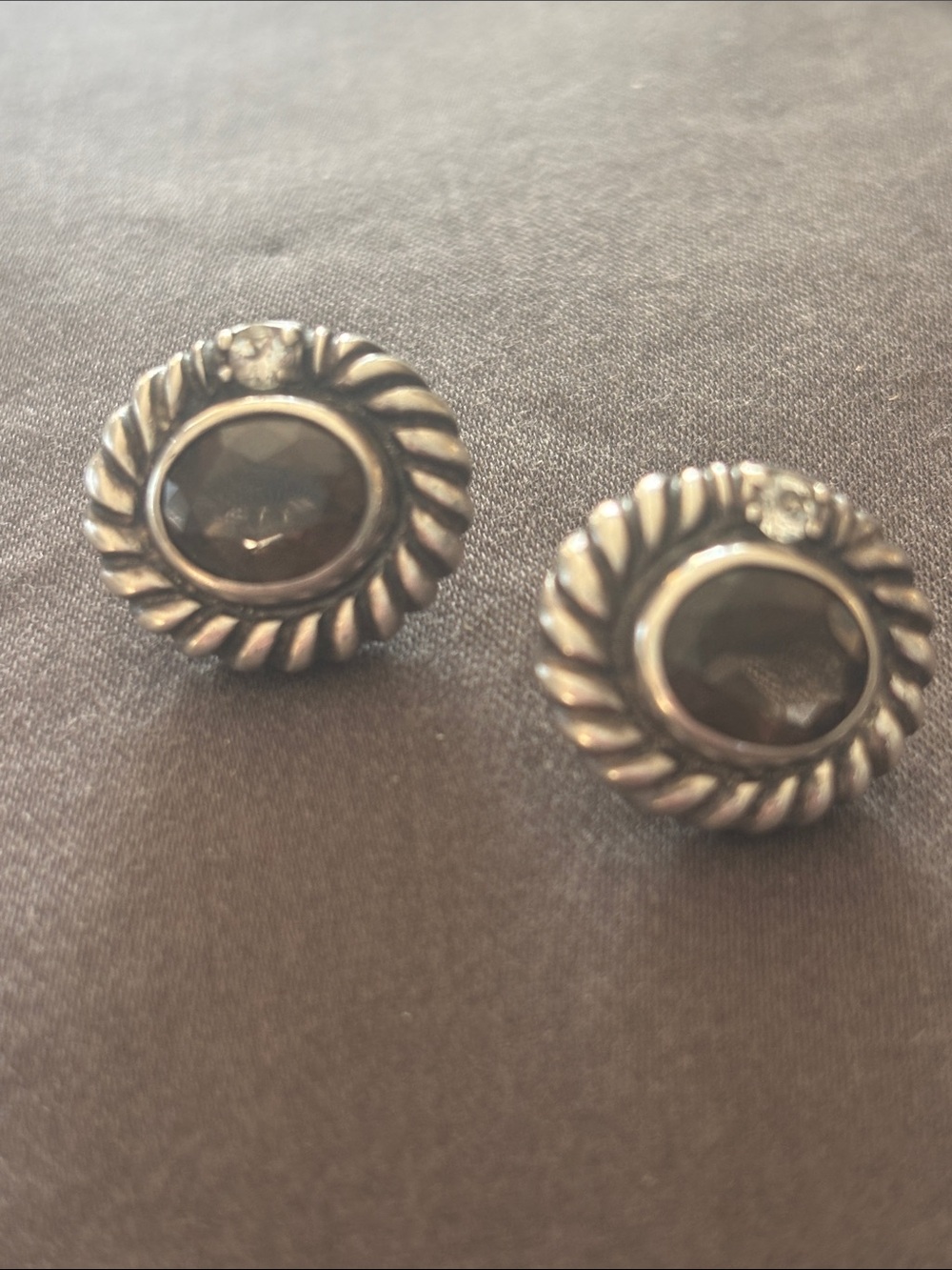 Judith Ripka Sterling and stone earrings.